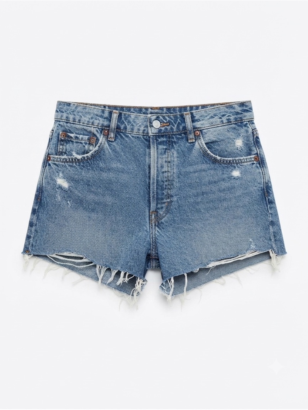 Zara Blue Jean Cutoff Shorts 6